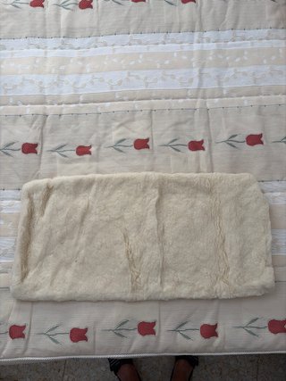 Funda de almohada de lana beige Almohada cama 90