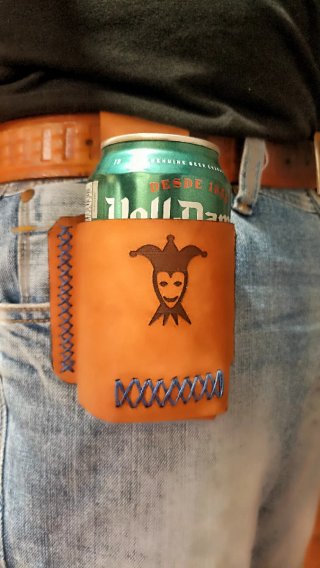 Porta botes de cuero para cinturón