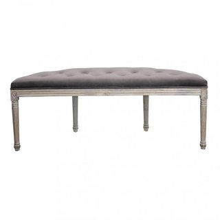 Panca Classica Fondo Letto Imbottita Velluto Legno