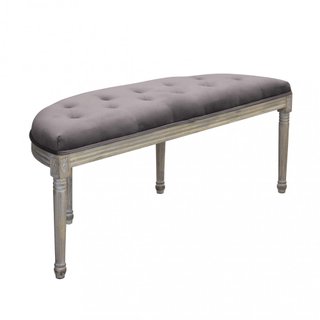 Panca Classica Fondo Letto Imbottita Velluto Legno