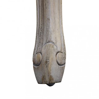 Panca Fondo Letto Classica Legno e Velluto Grigio
