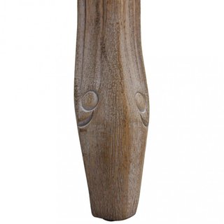 Sgabello Imbottito Ecopelle Vintage Grigio e Legno