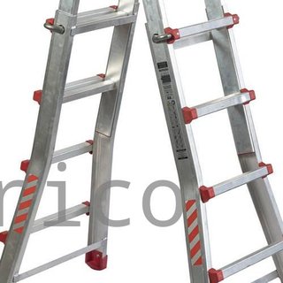 Escalera Telescópica Aluminio 4+4 Pestaña