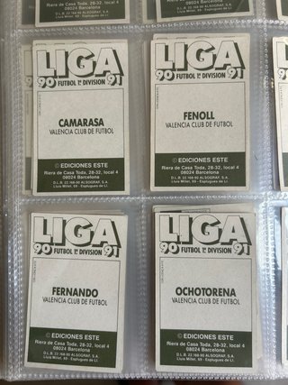 Lote 13 cromos Valencia Liga 90-91