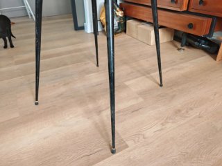 Mesa redonda madera y metal