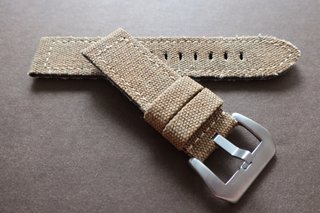 Correa 24mm Canvas Vintage Caqui para Panerai
