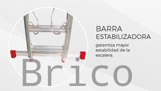 Escalera Aluminio 2x13 - 3,5+3,5 M - 66x25mm