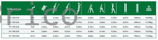 Escalera Aluminio 3x10 - 2,88+2,88+2,88 M - 67-73-67x25mm