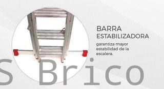 Escalera Aluminio 3x9 - 2,5+2,5+2,5 M - 66x25mm