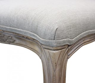 Sedia da Pranzo Legno e Tessuto Grigio Classica