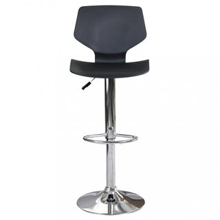 Sgabello Bar Regolabile Nero 45x78cm Poggiapiedi