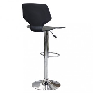 Sgabello Bar Regolabile Nero 45x78cm Poggiapiedi