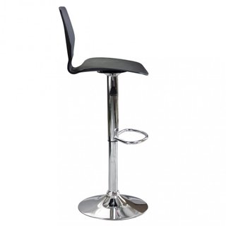 Sgabello Bar Regolabile Nero 45x78cm Poggiapiedi