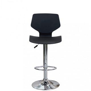 Sgabello Bar Regolabile Nero 45x78cm Poggiapiedi