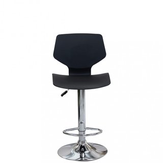 Sgabello Bar Regolabile Nero 45x78cm Poggiapiedi