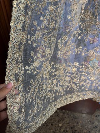 Traje de Fallera Azul y Dorado