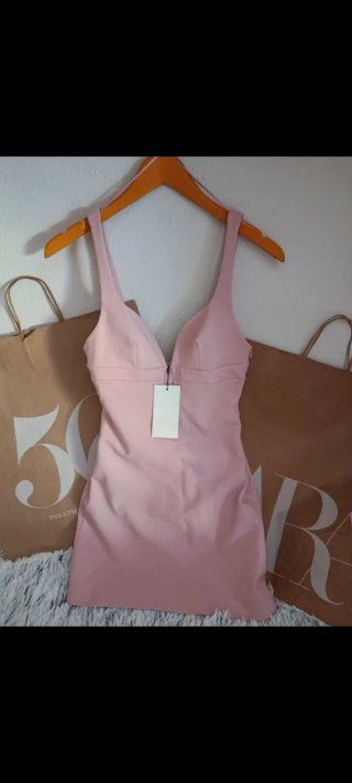 Vestido Zara Rosa Talla XS