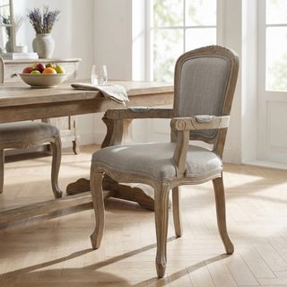 Sedia da Pranzo Classica con Braccioli Tessuto