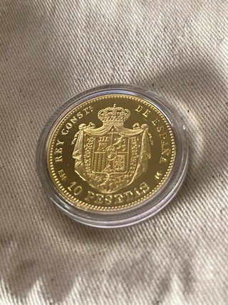 Moneda 10 Pesetas Oro Alfonso XII 1878