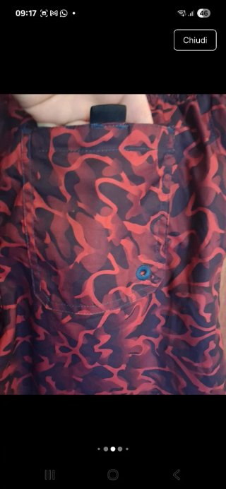 Costume da bagno uomo Olaian rosso e nero