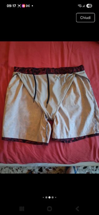 Costume da bagno uomo Olaian rosso e nero