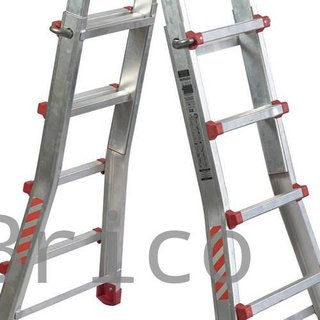 Escalera Telescópica Aluminio 5+5 Pestaña