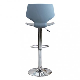 Sgabello Bar Moderno Regolabile Grigio in Metallo