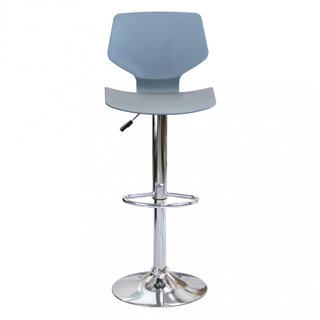 Sgabello Bar Moderno Regolabile Grigio in Metallo