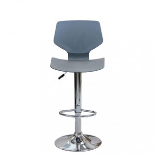Sgabello Bar Moderno Regolabile Grigio in Metallo