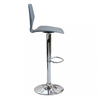 Sgabello Bar Moderno Regolabile Grigio in Metallo