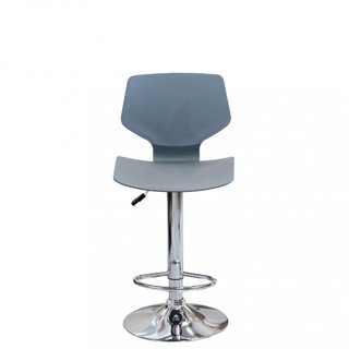 Sgabello Bar Moderno Regolabile Grigio in Metallo