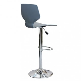 Sgabello Bar Moderno Regolabile Grigio in Metallo