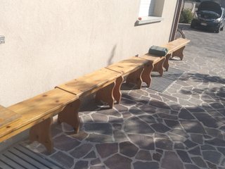 7 panche in legno da esterno