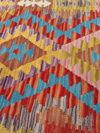 Tappeto Kilim Afgano Corsia Lana 278x84cm