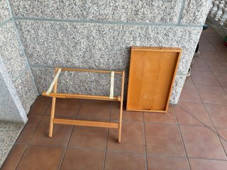 Mesa plegable de madera