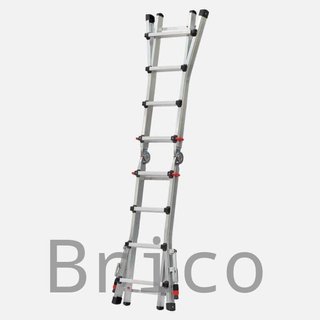 Escalera Telescópica Aluminio 3+3 Peldaños Teleflex