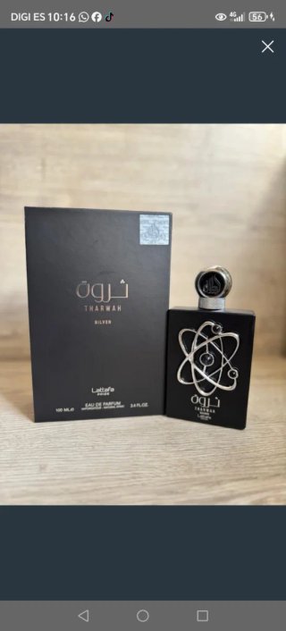 Perfume Tharwah Silver 100%original no chino