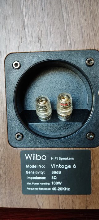Altavoces Wiibo  vintage 6 Marrón y Plata 3 vias