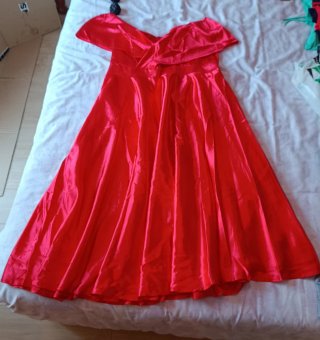 Vestido rojo línea A talla XXL