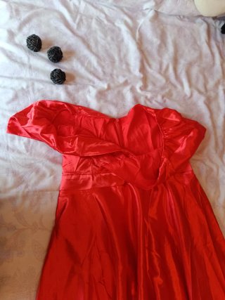 Vestido rojo línea A talla XXL