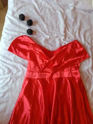 Vestido rojo línea A talla XXL