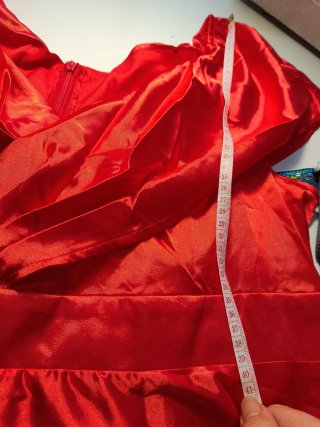 Vestido rojo línea A talla XXL