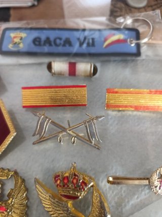Lote insignias y pasadores militares