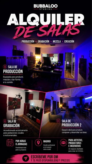 Alquiler de estudio de grabación