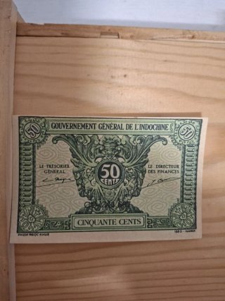 Billete 50 Cents Indochina Francesa