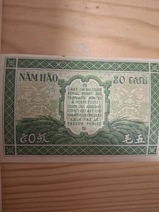 Billete 50 Cents Indochina Francesa