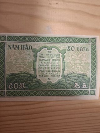 Billete 50 Cents Indochina Francesa