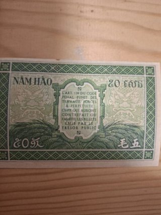 Billete 50 Cents Indochina Francesa