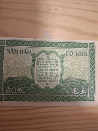 Billete 50 Cents Indochina Francesa