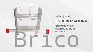 Escalera Aluminio 2x9 - 2,5+2,5 M - 66x25mm